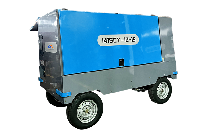 Portable screw air compressor